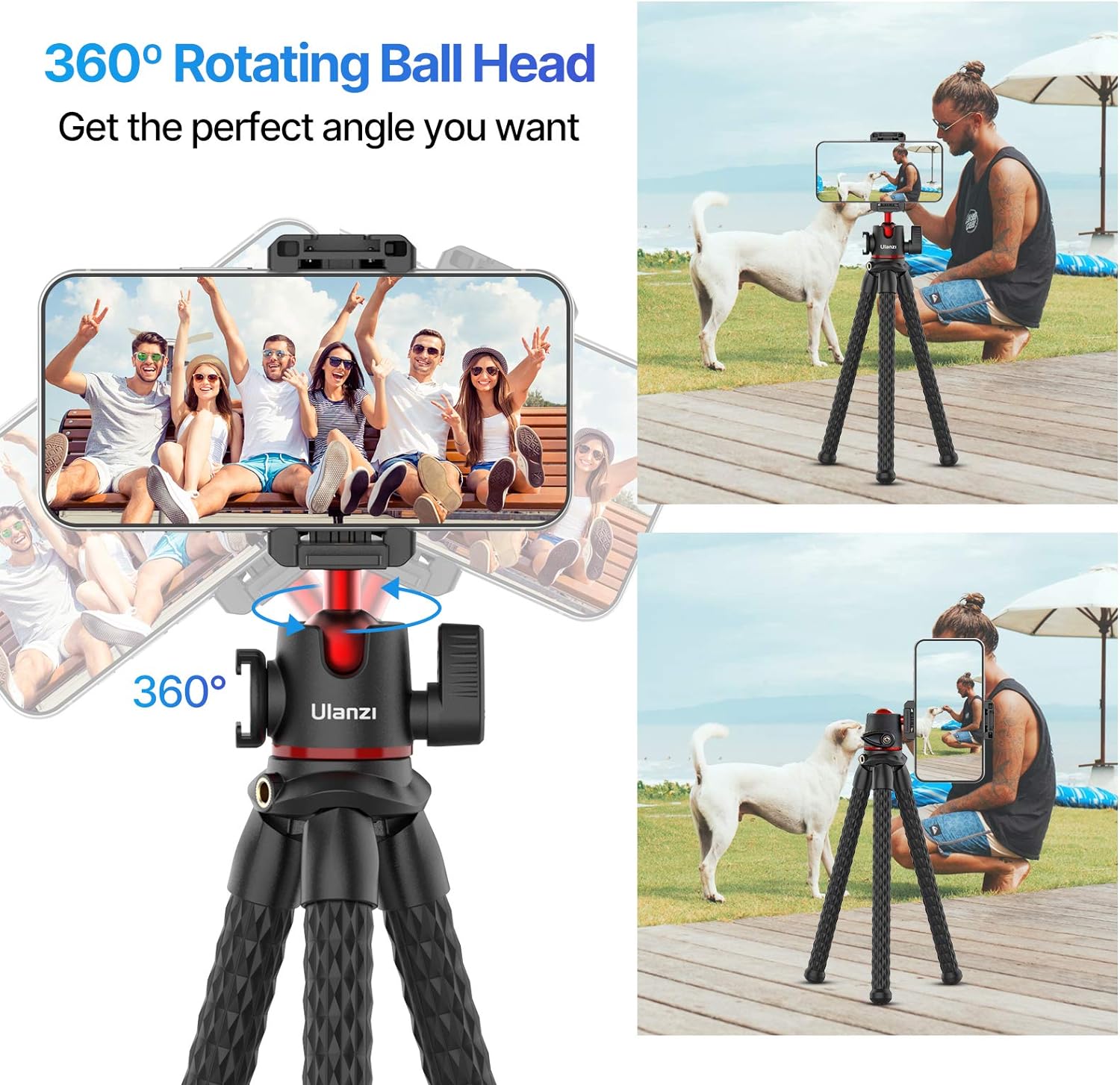 Camera Flexible Tripod ULANZI MT-33 Mini Tabletop Tripod Selfie Stick with 1/4" Screw For iPhone 11 12 mini Pro 13 14 XR XS MAX Samsung A52 A53 A