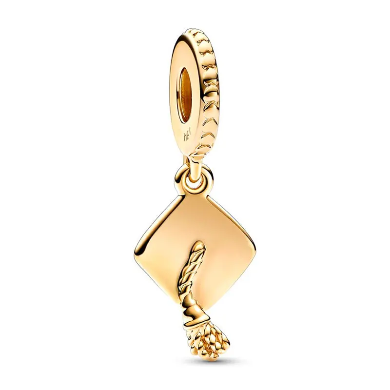 New 14k Gold Plated Bee Blue Eyes Charms 925 Silver Beads Fit Original Bracelets Bangles Women Jewelry Gifts DIY