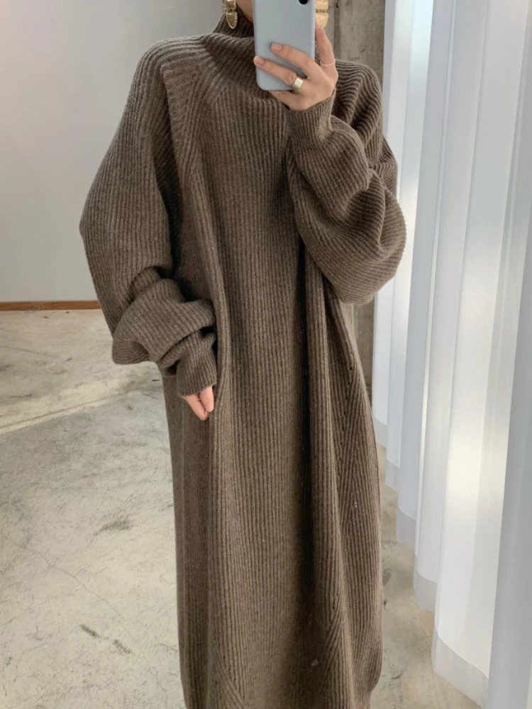Women's Sweaters Women's Sweater Dress In Korean Version Pullover Autumn Winter Jersey Long Fashion Streetwear Elegant Women's Clothing