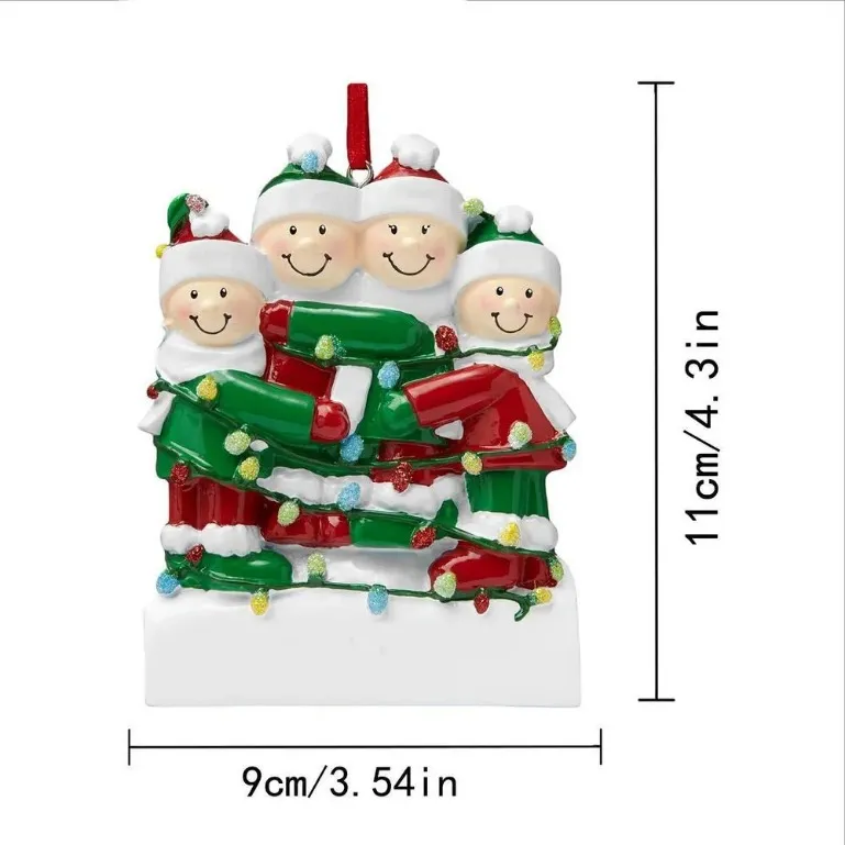 Personalized Resin Ornaments 2024 - Family Christmas Tree Decorations