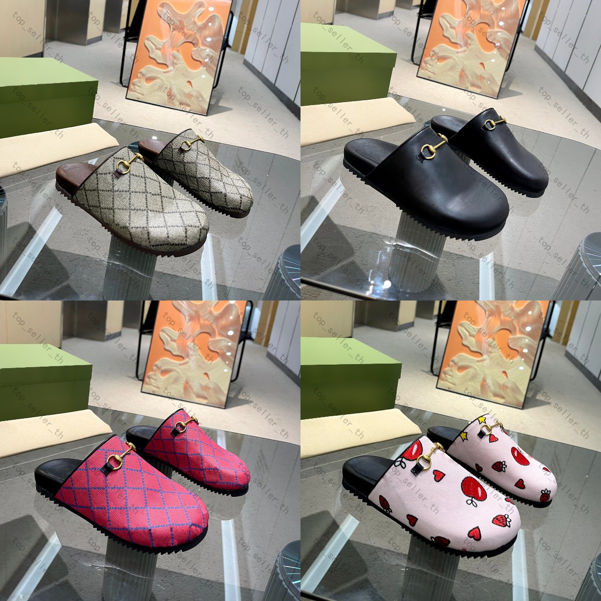Designer Sandal Woman Slipper Buckle Mule Men Slippers Fabric Platform Slides Printing Closed Toe Mules Winter Sandals Size 35-45
