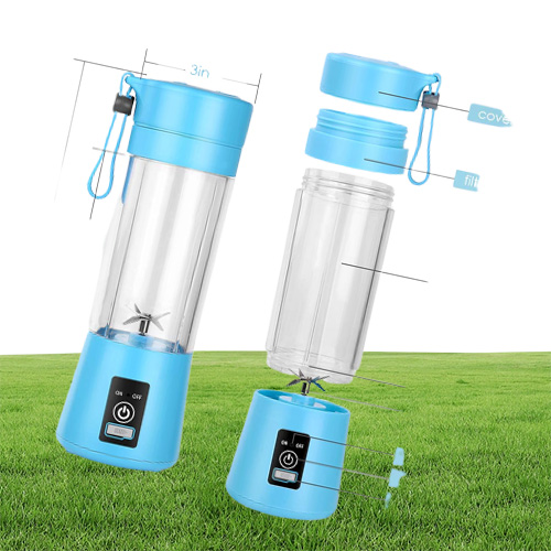 Portable USB Electric Fruit Juicer 380ml Personal Blender Portable Mini Blender USB Juicer Cup with retail box306b