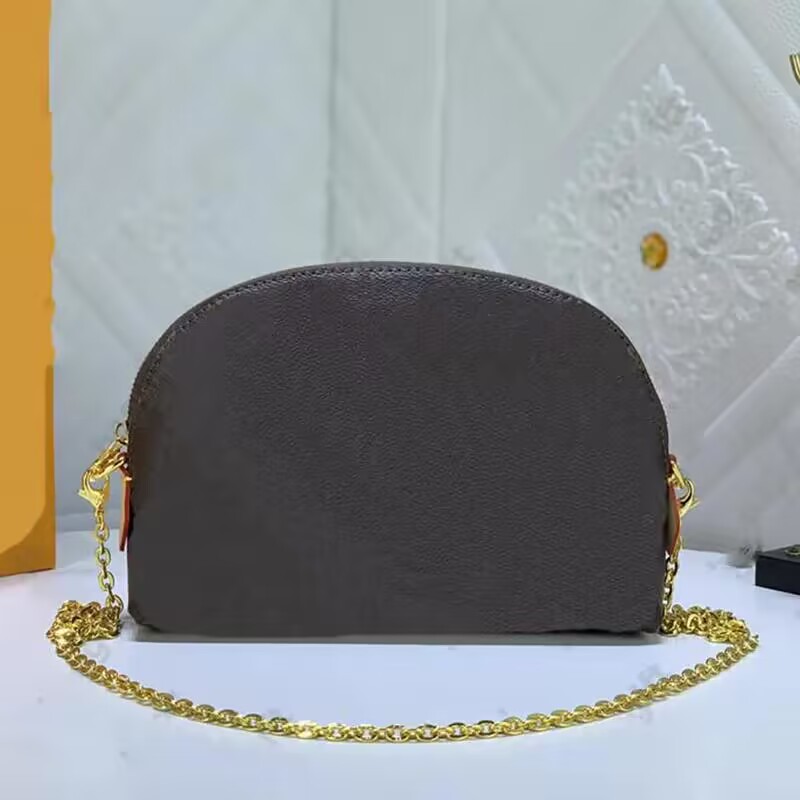 47353Fashion Luxurys Messenger Cosmetic Wallet Bag Shoulder Designers Purse Leather makeup Pouches with chain Bags purses