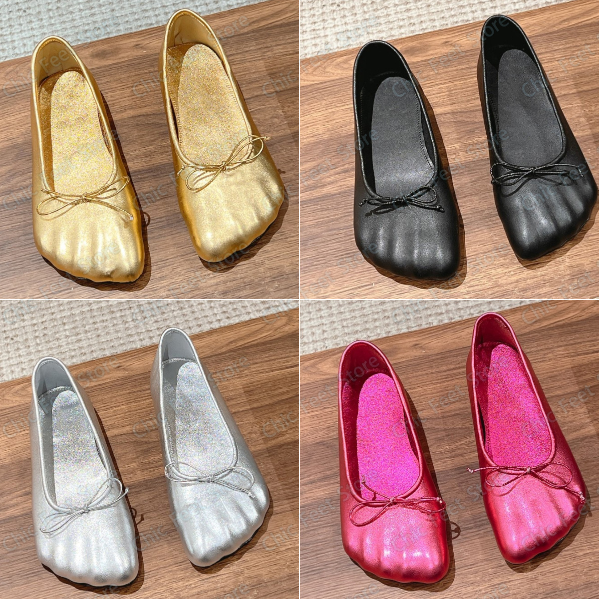Luxury Designer Anatomic Ballerina Casual Ballet Shoes Thumb Bow Flat Shoes Five finger shape at toe Comfortable External Wear 35-40