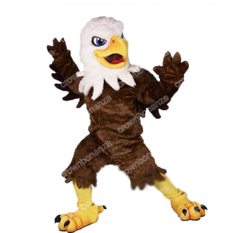Custom Fierce Eagle Mascot Costumes Halloween Cartoon Character Outfit Suit Xmas Outdoor Party Outfit Unisex Promotional Advertising Clothings