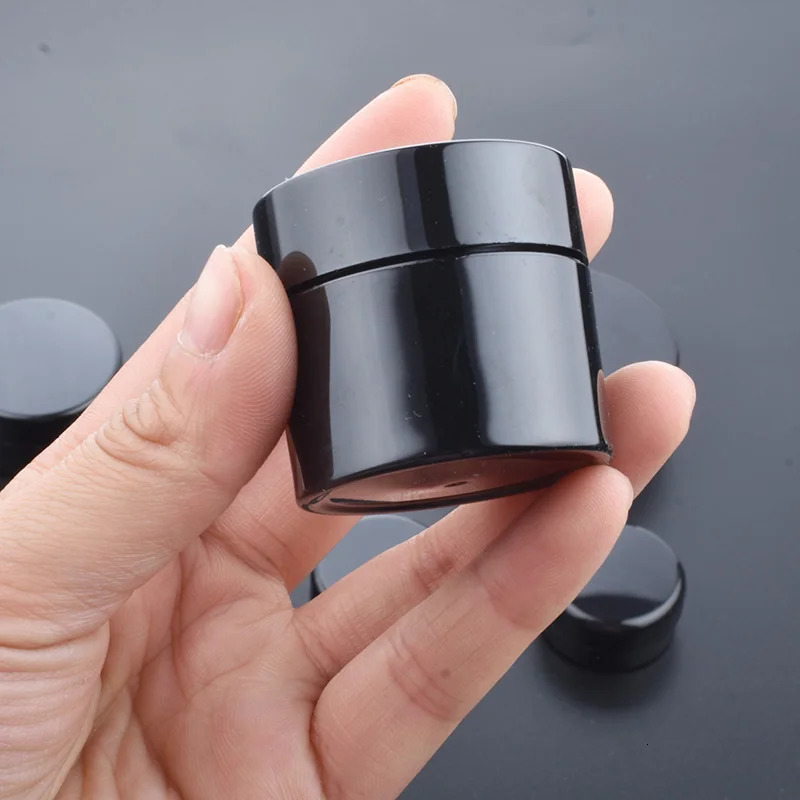 Perfume Bottle 50pcslot Empty 1g 2g 3g 5g 10g 20g Black Portable Cream Jar jars Pot Box Makeup Nail Art Cosmetic Bead Storage Container 231021
