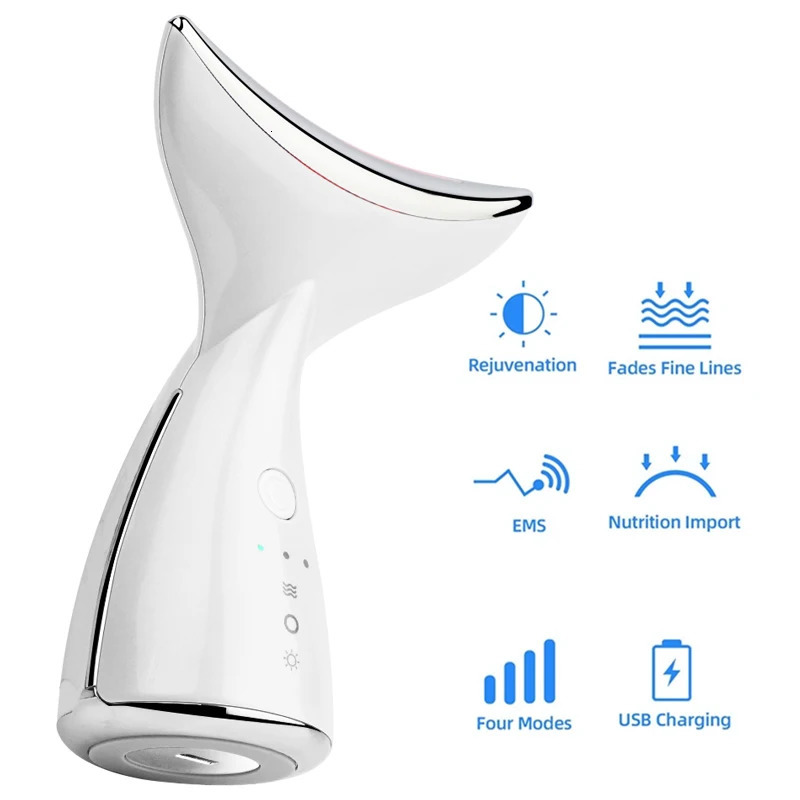 Face Massager EMS Thermal Neck Lifting and Tighten Massager 3 Colors Led Pon Neck Wrinkle Removal Electric Microcurrent Reduce Double Chin 231021