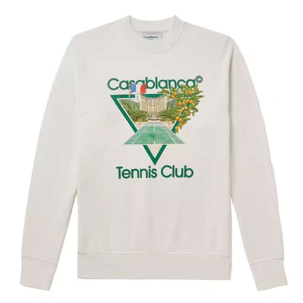 CASABLANCA Sweatshirt 23AW Printed Round Neck Sportshirt Casual Loose Long Sleeve Sweater New Casablanc Shirt Man Designer Fashion Cotton Tops Ca