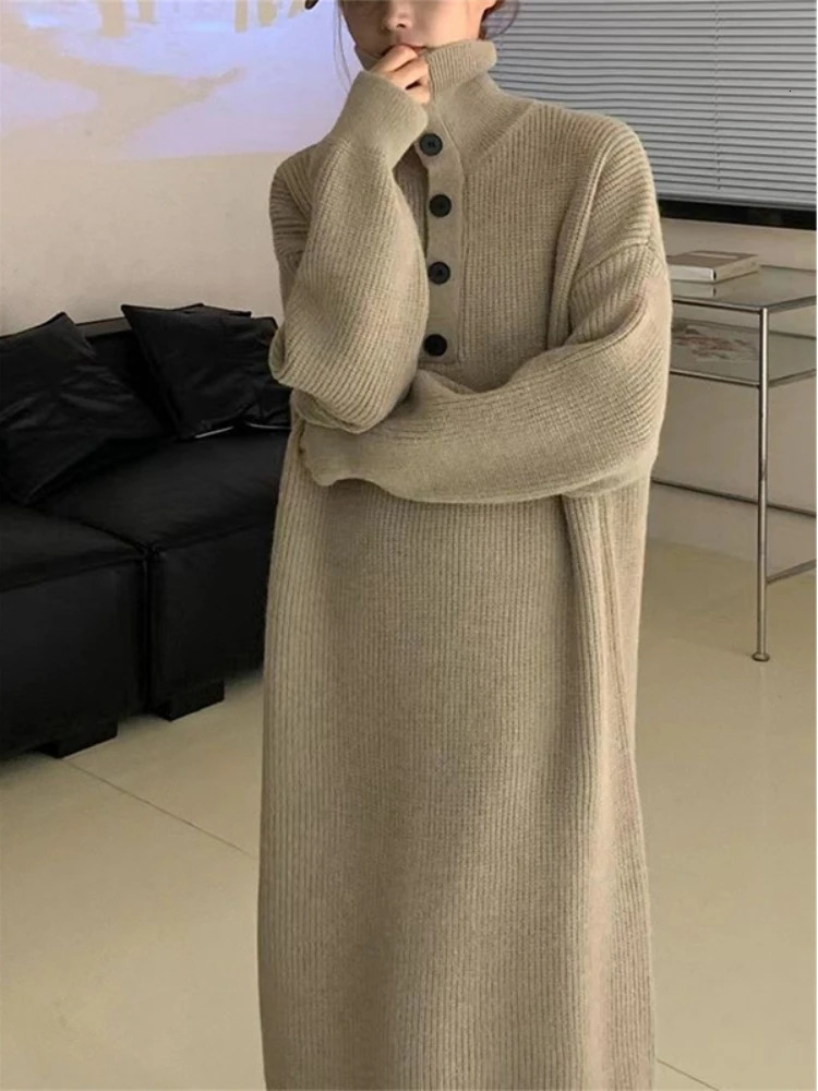 Women's Sweaters Oversized Sweater Dress Pullover Long Sleeve In Autumn Winter Clothes Women Elegance Tops Comfort Casual Korean Fashion 231023