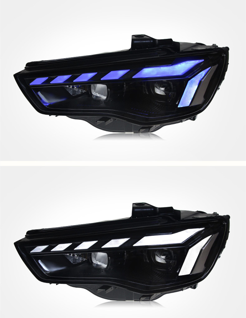 Car Headlights Assembly for AUDI A3 2013-20 16 Blue DRL Animation Headlights LED Daytime Light High Beam Turn Lights