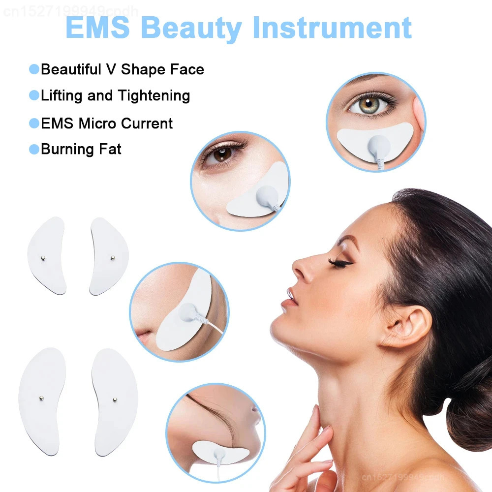 Face Care Devices 48PCS EMS Massager Current Muscle Stimulator Lifting Electronic Pulse Eye Face Lift Skin Tightening Anti-Wrinkle 231021