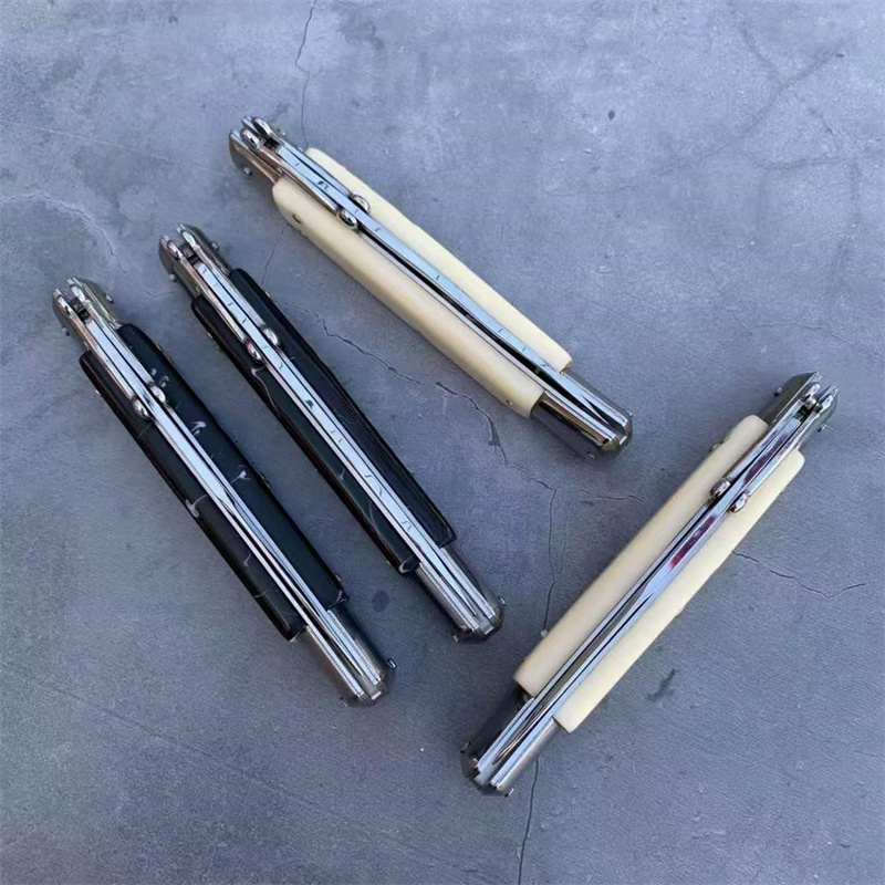 2025 new Italian Style Mirror Tactical Folding Knife EDC Hunting Knives 440C Blade Acrylic Handle Portable Outdoor Camping Survival Tools BM 535 565 3