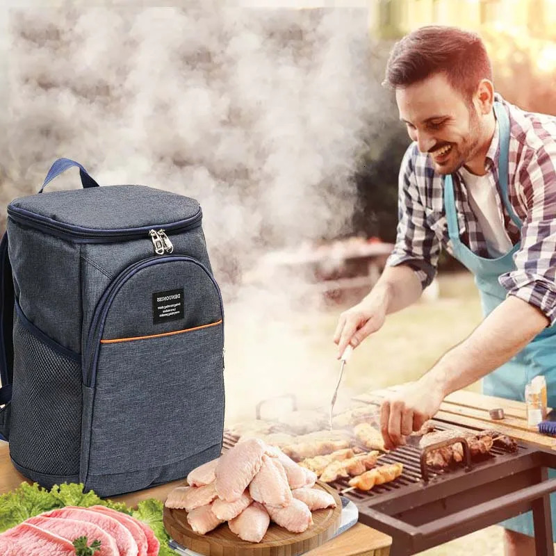 Ice Packs/Isothermic Bags DENUONISS 20L Thermal Backpack Waterproof Thickened Cooler Bag Large Insulated Bag Picnic Cooler Backpack Refrigerator Bag 2