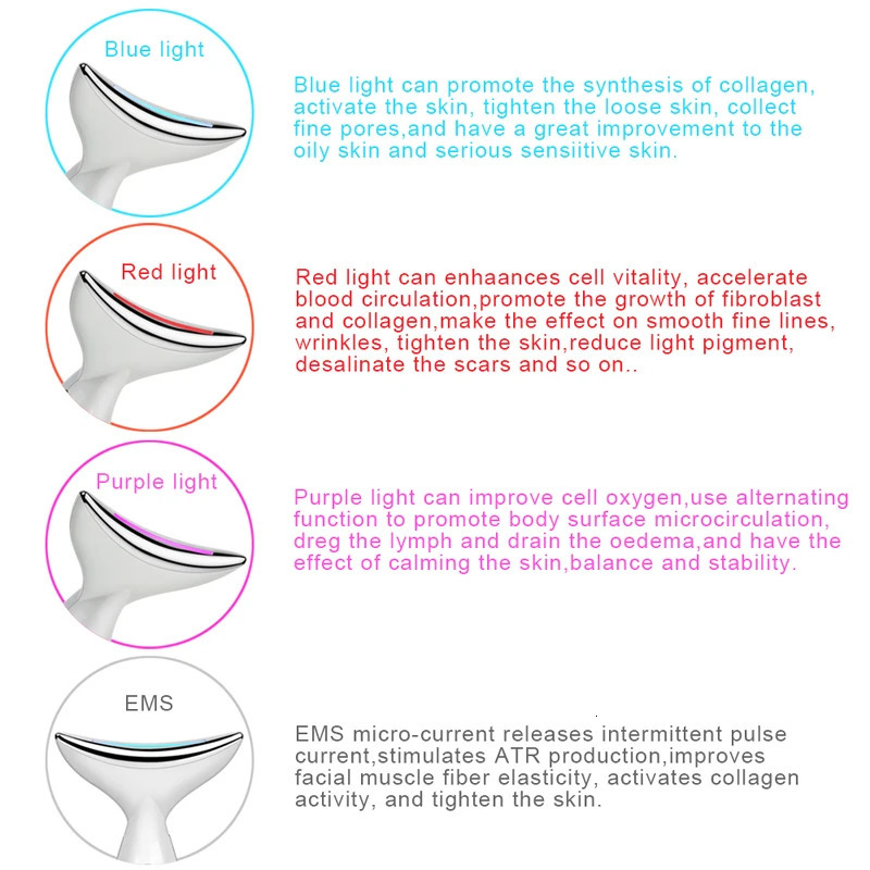 Face Massager EMS Thermal Neck Lifting and Tighten Massager 3 Colors Led Pon Neck Wrinkle Removal Electric Microcurrent Reduce Double Chin 231021