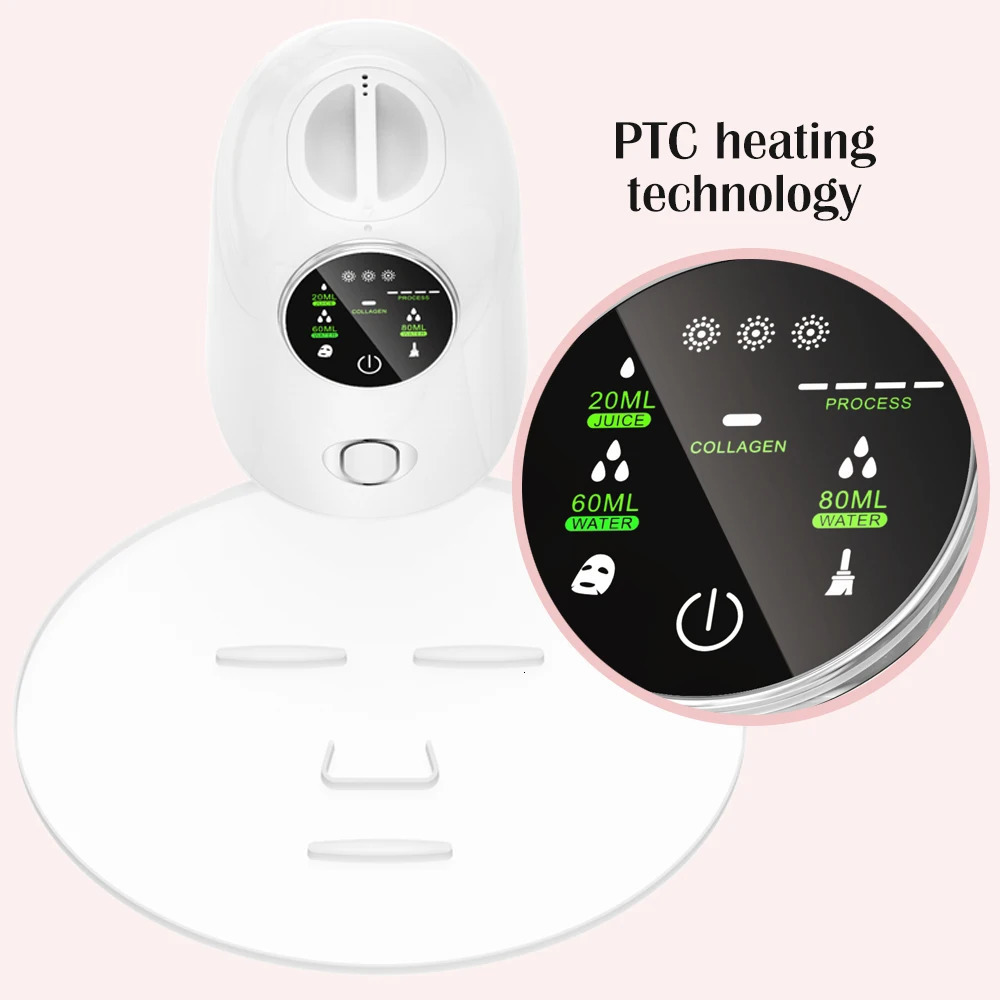 Face Massager Beauty Mask Maker Machine Automatic DIY Fruit Vegetable Skincare Acne Treatment Hydration Anti Aging with 32pcs Collagen 231021