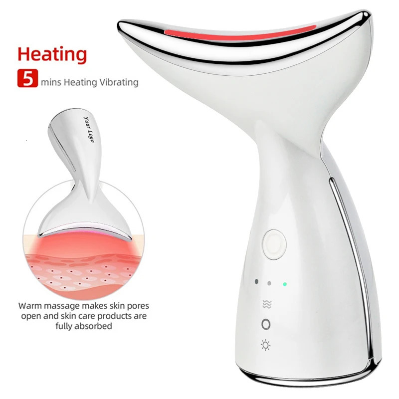 Face Massager EMS Thermal Neck Lifting and Tighten Massager 3 Colors Led Pon Neck Wrinkle Removal Electric Microcurrent Reduce Double Chin 231021