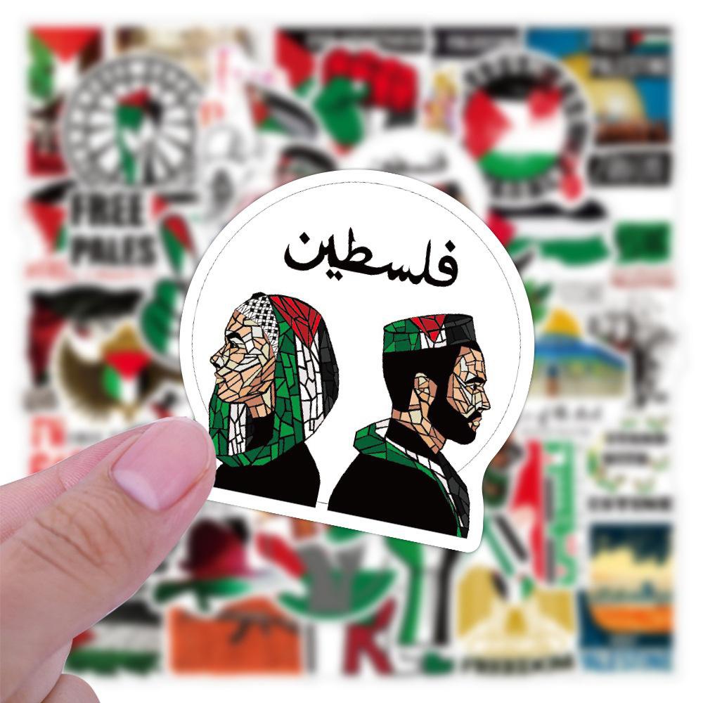 50Pcs Free Palestine Stickers Palestinians Graffiti Stickers for DIY Luggage Laptop Skateboard Motorcycle Bicycle Stickers
