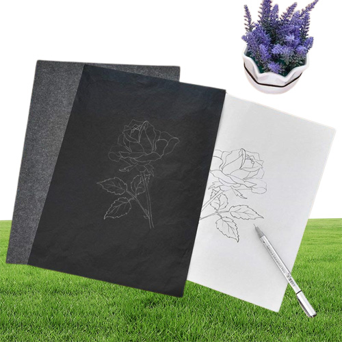 Gift Wrap 100 PcsSet A4 Size Copy Graphite Carbon Paper Painting Tracing For Wood Clothes Canvas Reusable Accessories XJ786487000