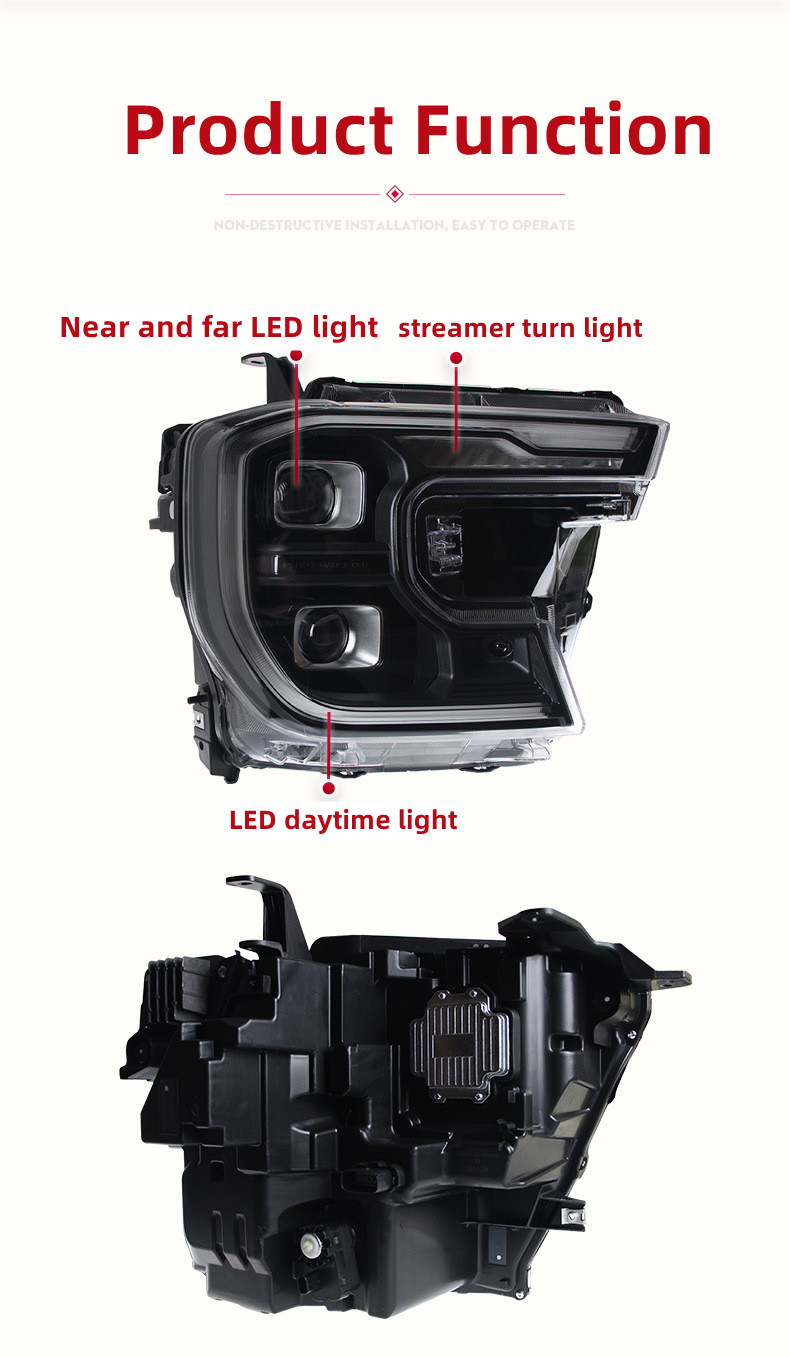 Full LED Headlights For Ford Ranger T9 2023 LED Daytime Lights Front Lamp LED Headlight Turn Signal Light Accessories