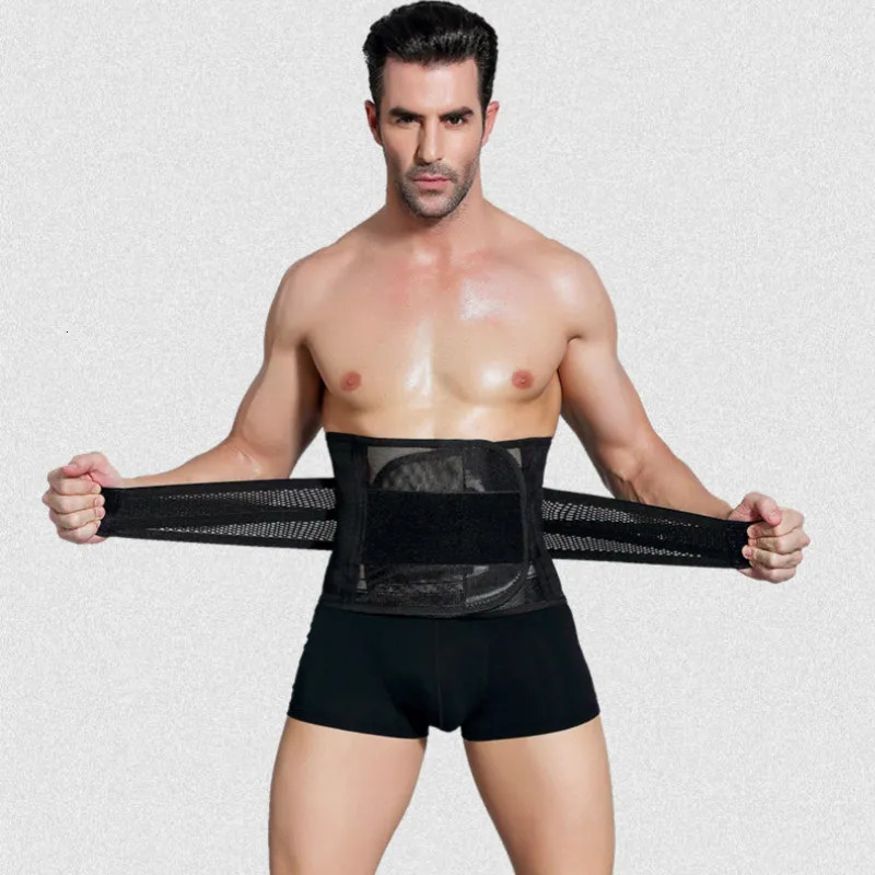 Waist Tummy Shaper Men Firm Slimming Belts Waist Trainer Abdomen Fat Burning Modeling Tummy Strap Girdle Belly Body Shaper Corset Reducing Shapwear 23