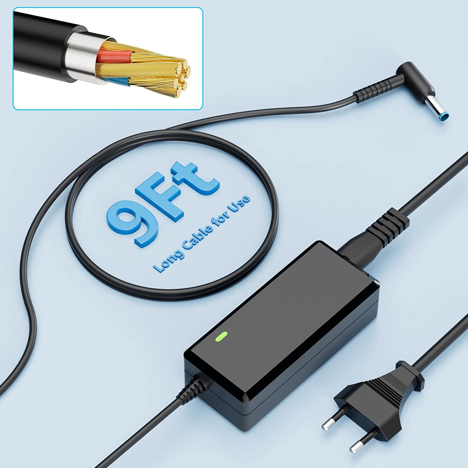 Suitable for notebook power adapter round port with needle 65W night elf high power charger