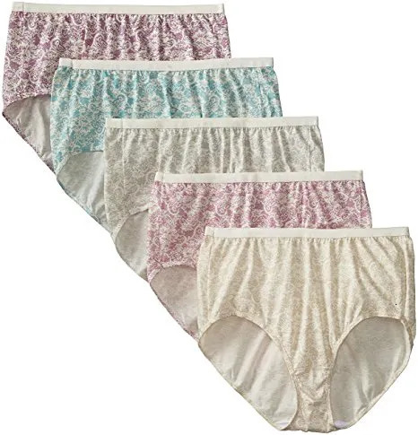 Women's Panties S M L XL 2XL 3XL 4XL 5XL 6XL 7XL Plus Size Cotton Briefs Lady's Underwear 100Cotton 6pack multicolors 231023