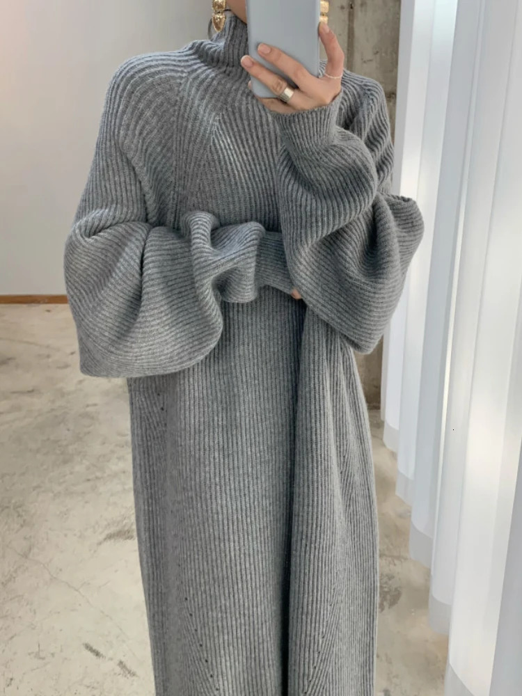 Women's Sweaters Women's Sweater Dress In Korean Version Pullover Autumn Winter Jersey Long Fashion Streetwear Elegant Women's Clothing