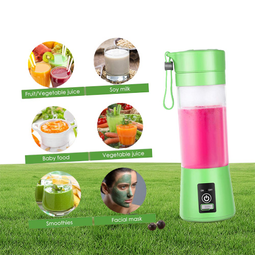 Portable USB Electric Fruit Juicer 380ml Personal Blender Portable Mini Blender USB Juicer Cup with retail box306b