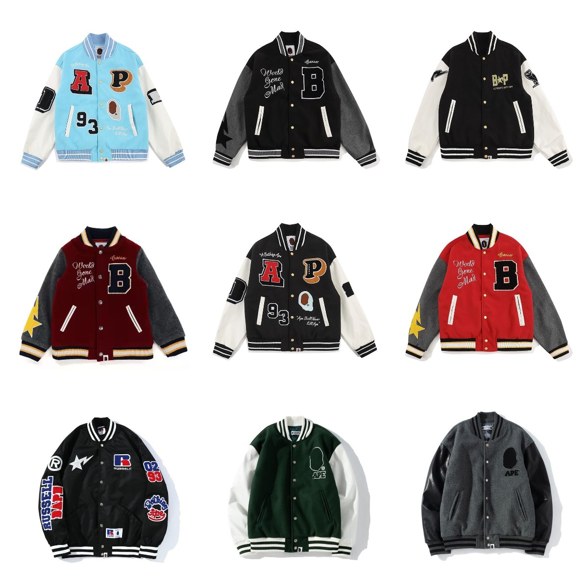 designer mens jacket varsity vintage loose long baseball hip hop harajuku ape letter embroidery streetwear men women unisex coats&ocy;gucci&acy;0veq