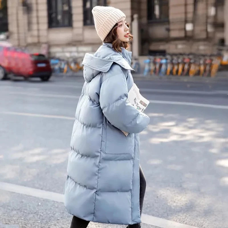 Women's Down Parkas Cotton Jacket Winter Clothing 2023 Korean Loose CottonPadded Coat Casual Long Overcoat Thick Warm Hooded Parka 231023Z