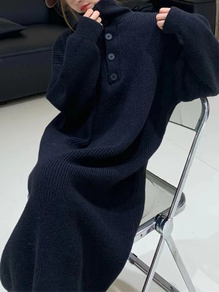 Women's Sweaters Oversized Sweater Dress Pullover Long Sleeve In Autumn Winter Clothes Women Elegance Tops Comfort Casual Korean Fashion 231023