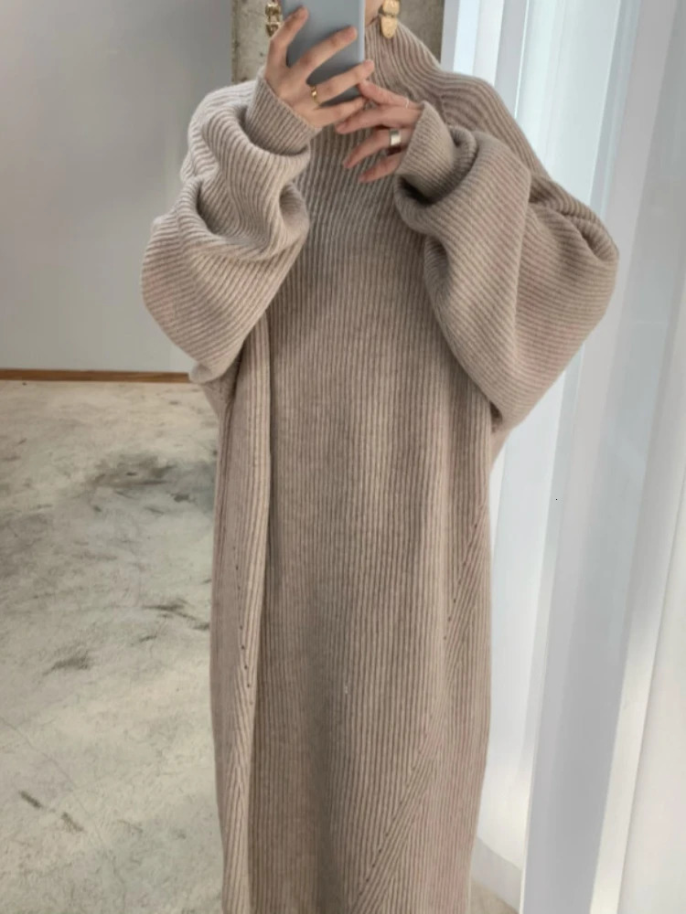 Women's Sweaters Women's Sweater Dress In Korean Version Pullover Autumn Winter Jersey Long Fashion Streetwear Elegant Women's Clothing