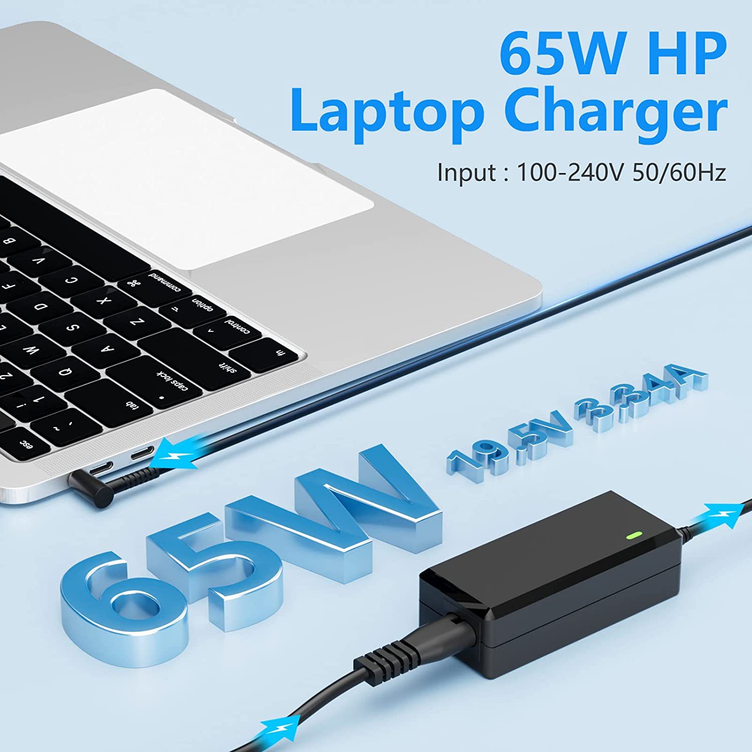 Suitable for notebook power adapter round port with needle 65W night elf high power charger