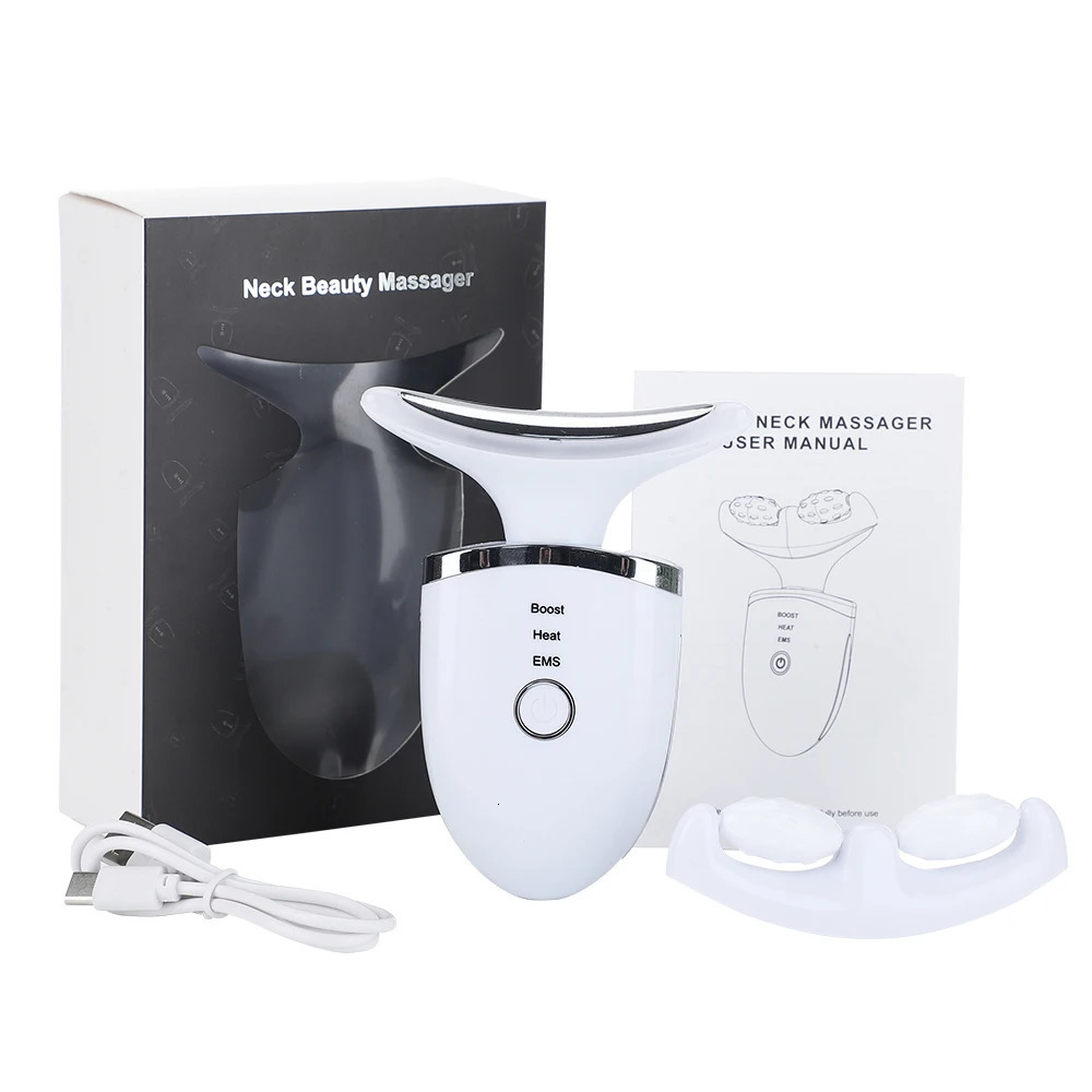 Face Massager EMS Thermal Neck Lifting and Tighten Massager Electric Microcurrent Wrinkle Remover LED Pon Face Beauty Device for Woman 231021
