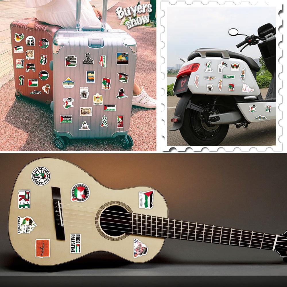 50Pcs Free Palestine Stickers Palestinians Graffiti Stickers for DIY Luggage Laptop Skateboard Motorcycle Bicycle Stickers