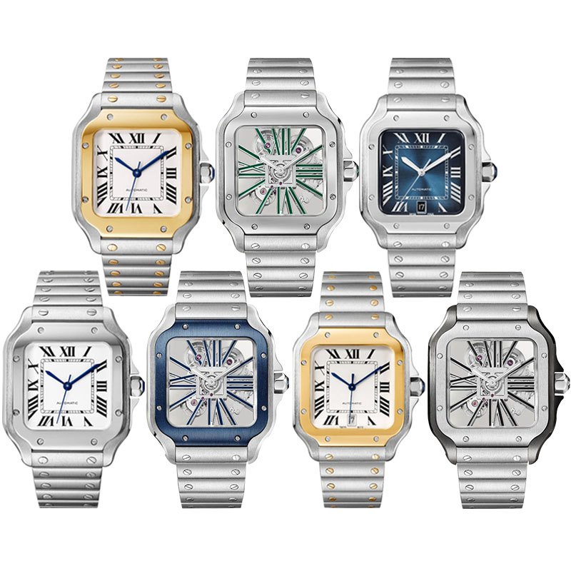 NEW Wristwatches Designer 39.8mm Skeleton Quartz VK Lady Automatic 2813 Movement Women Stainless Steel Mens Watches Couples Watch Orologio Di Lusso0