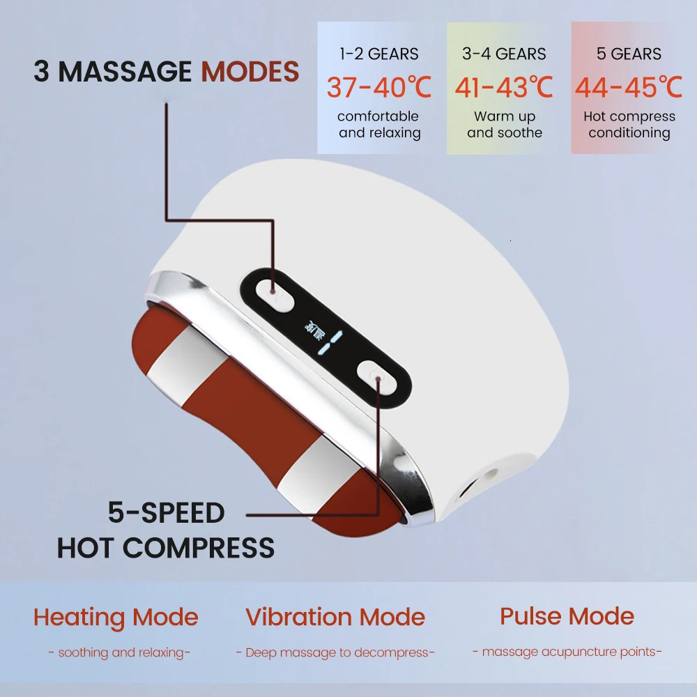Face Care Devices Electric Lifting Guasha Board EMS Bianstone Gua Sha Scraping Massager Microcurrent Heating Vibration V Face Slim 231021