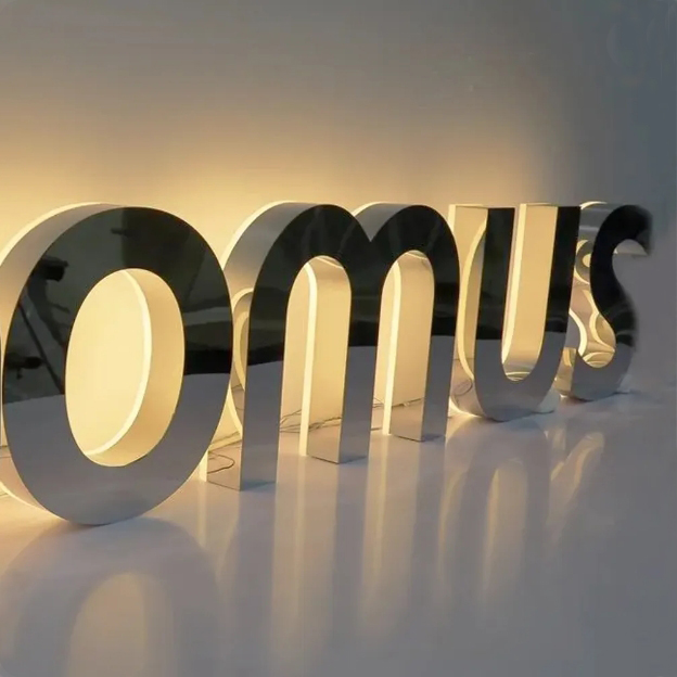 Custom 3d backlit signage logo light up letters popular 3d channel letter led backlit sign company led wall sign letter