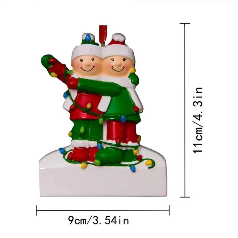 Personalized Resin Ornaments 2024 - Family Christmas Tree Decorations