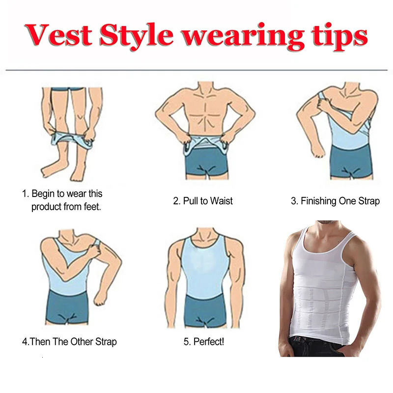 Waist Tummy Shaper Men Slimming Body Shaper Posture Corrector Tummy Control Shapewear Fat Burning Chest Corset Vest Modeling Compression T-Shirts 2310
