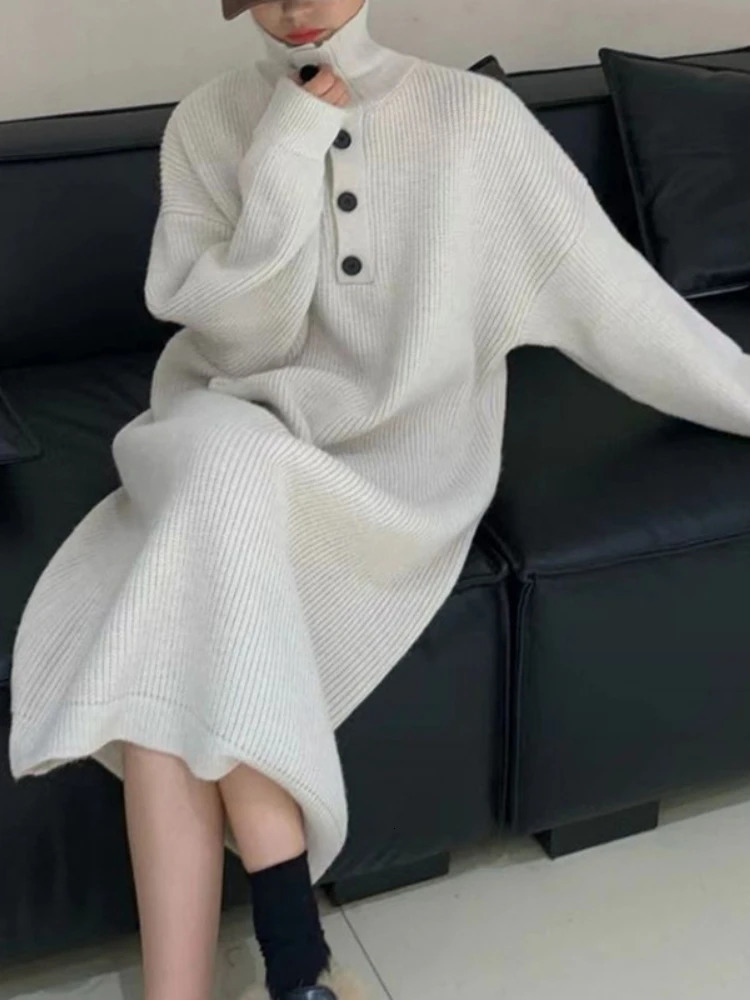 Women's Sweaters Oversized Sweater Dress Pullover Long Sleeve In Autumn Winter Clothes Women Elegance Tops Comfort Casual Korean Fashion 231023