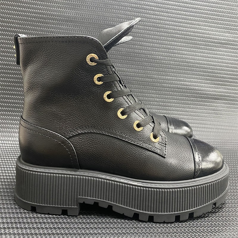 Boots Ankle Boot Black Genuine Leather booties Stretch Heel Sock Boot and Flat Sneaker Winter Women shoe