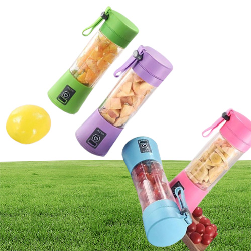 Portable USB Electric Fruit Juicer 380ml Personal Blender Portable Mini Blender USB Juicer Cup with retail box306b