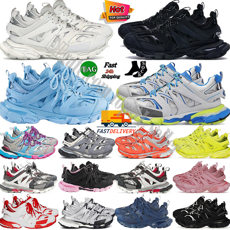 Luxury Brand Track 3 Sneaker Men Women Casual Shoes Paris Triple White Black Pink Grey Beige Blue 3.0 Sneakers 18ss Tess.s. Gomma Leather Nylon P