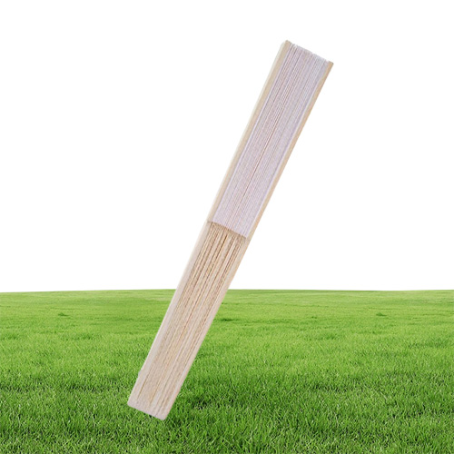 12 Pack Hand Held Fans Party Favor White Paper fan Bamboo Folding Fans Handheld Folded for Church Wedding Gift4469106