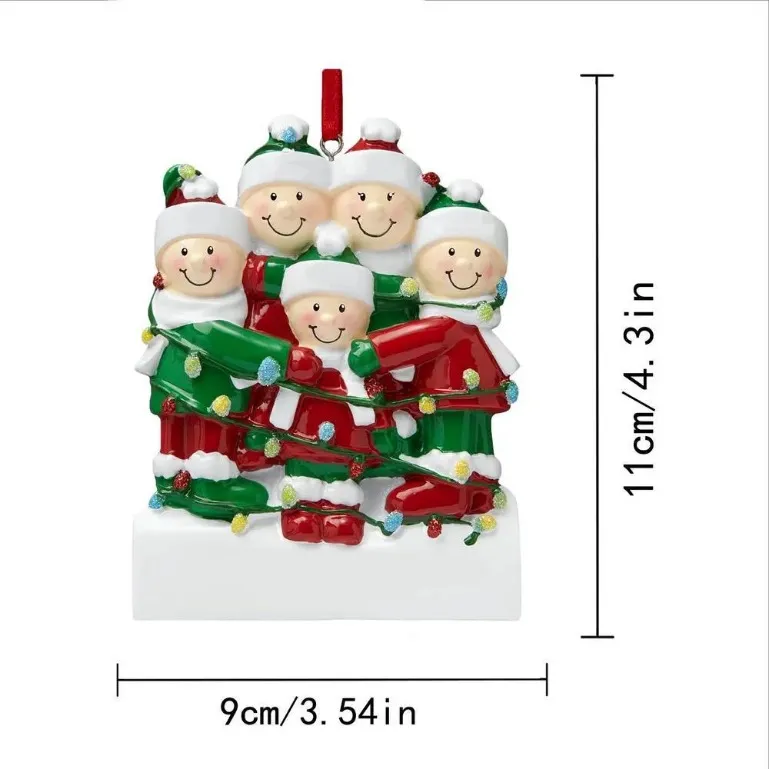 Personalized Resin Ornaments 2024 - Family Christmas Tree Decorations