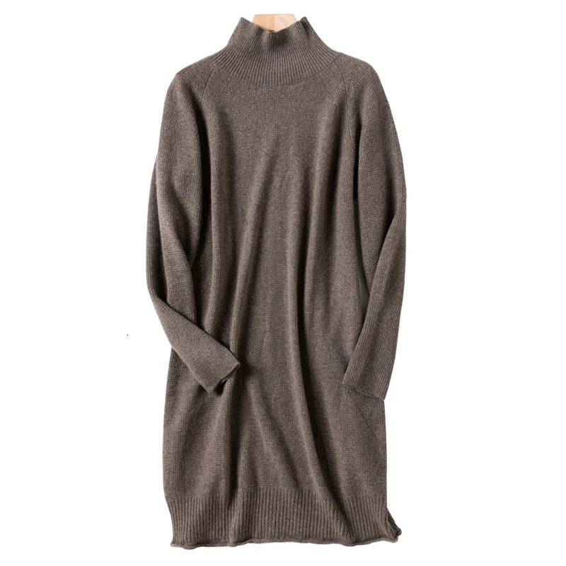 Women's Sweaters Cashmere Sweater Women Winter Clothes Wool Turtleneck Pullover Long Warm Pull Femme Eleagnt Sweater Dress Hiver 1914 231023
