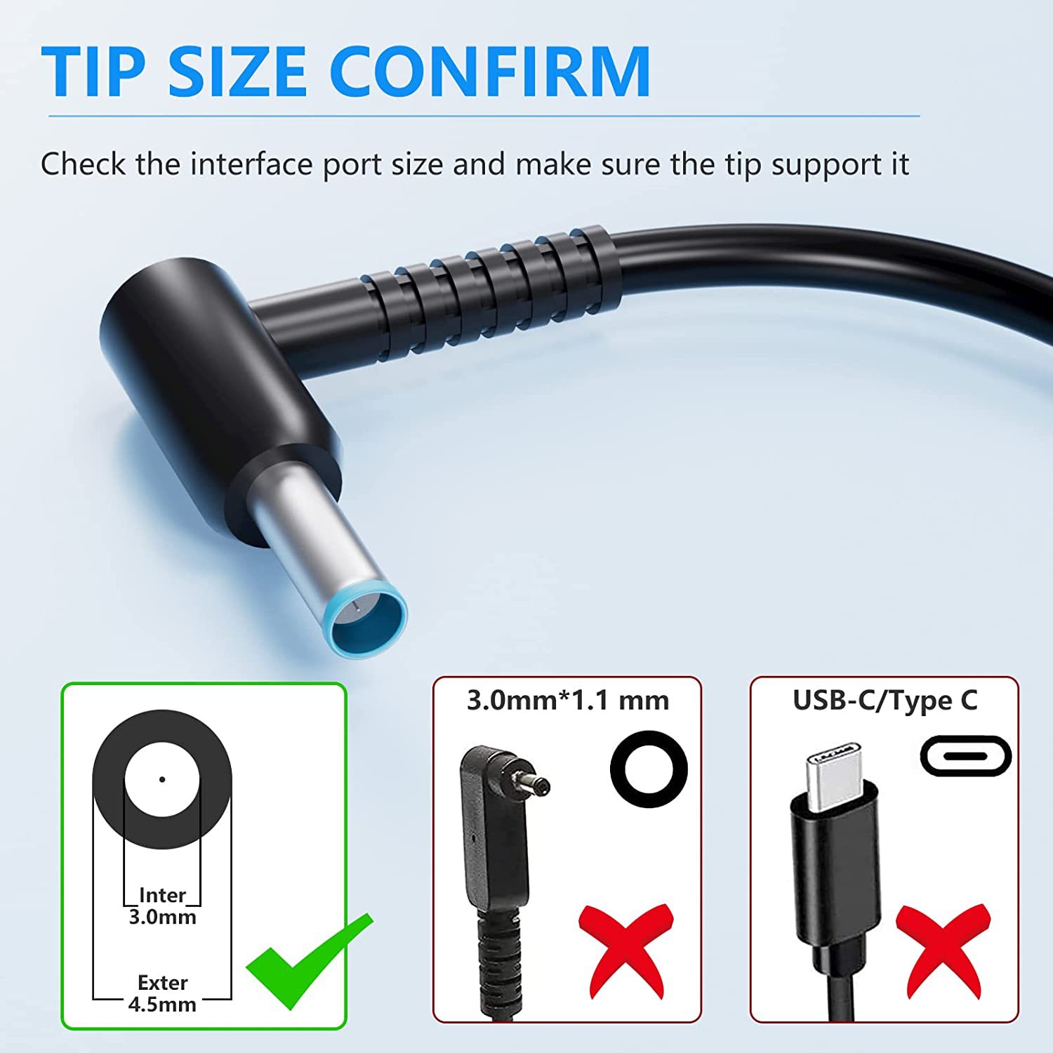 Suitable for notebook power adapter round port with needle 65W night elf high power charger