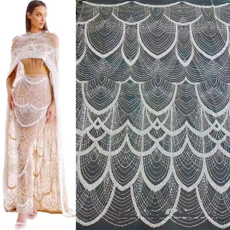 Pearls Dubai Champagne Evening Dresses with Cape 2023 New Arabic Women Mermaid Party Prom Dress