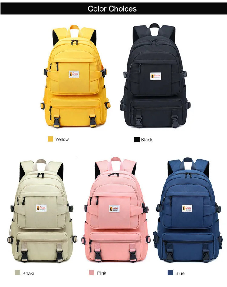 School Bags Fengdong fashion yellow backpack children school bags for girls waterproof oxford large teenagers schoolbag 231024